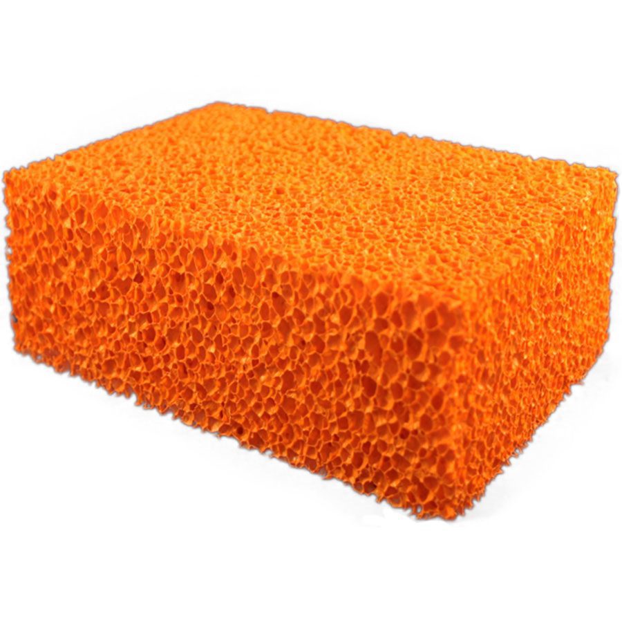 orange hand sponge